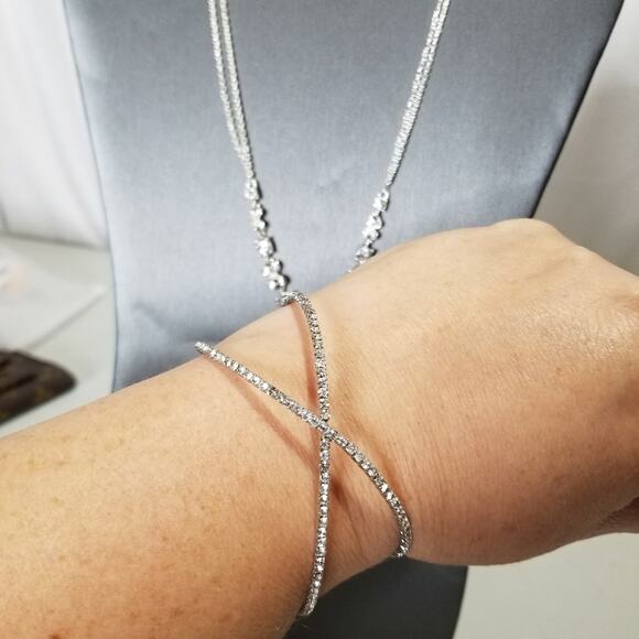 Napier Necklace CZ Teardrop with Cuff Bracelet - Picture 6 of 8